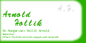 arnold hollik business card